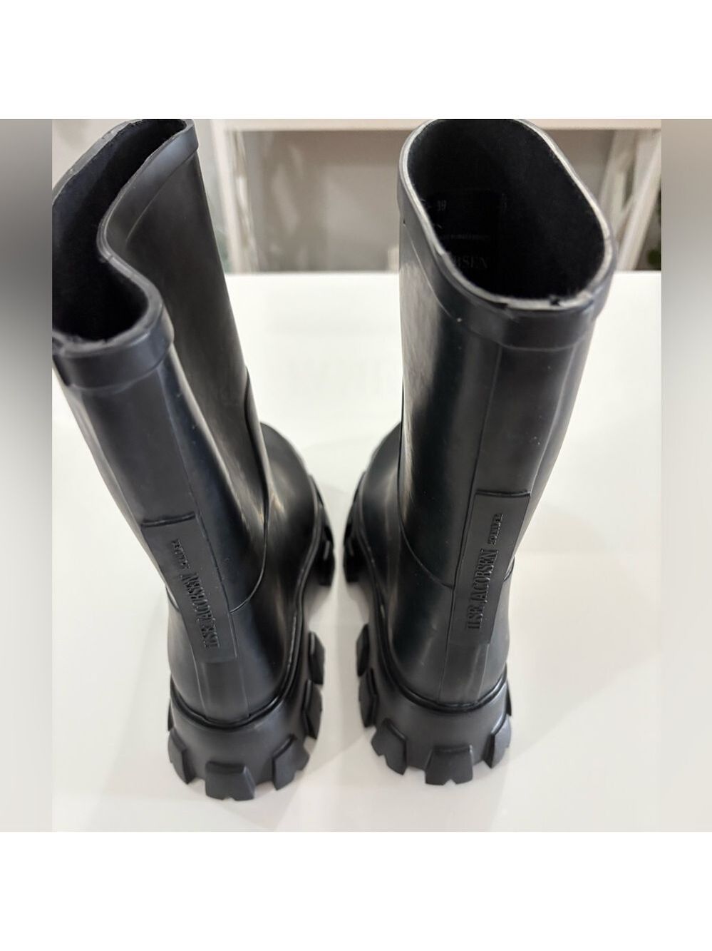 ILSE JACOBSEN Black Winter Rain Boots with Chunky Sole NWT size 7 - Picture 5 of 11